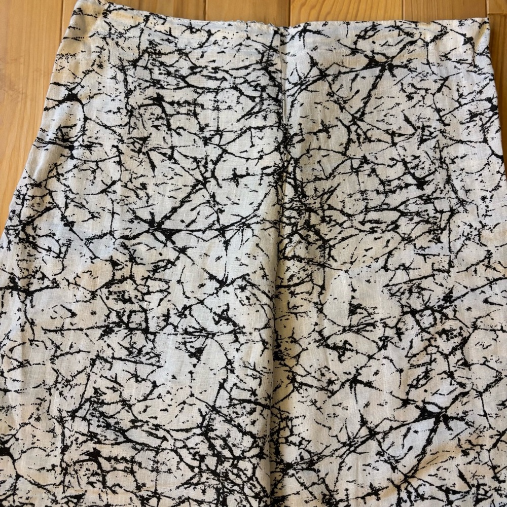 Bryn Walker Linen White Black Patterned Pull On L… - image 2